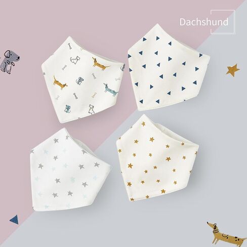 3-Layer Waterproof Baby Bibs, Absorbent Drool Bibs for Teething Babies, Adjustable Snaps – 8 Pack in Saudi Arabia