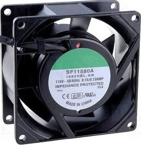 SF11580A-1083HSL.GN AC 115V 0.15-0.13A 14W 26/31CFM 80X80X38MM مروحة تبريد in Kuwait
