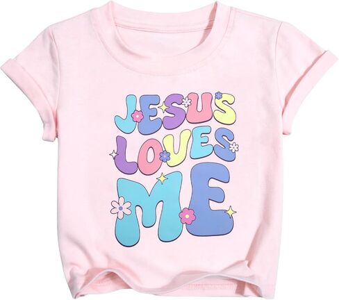 تي شيرت God is Good All The Time للفتيات، قمصان مسيحية للأطفال الصغار بأكمام قصيرة، قمصان برسومات دينية in Kuwait