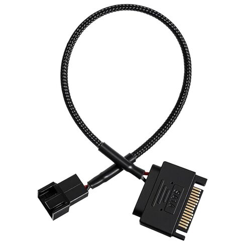 SATA to 3 Pin/4 Pin Fan Adapter, PMW 12V PC Case Fan Power Adapter Cable 15 Pin SATA to 12V PC Case Fans Splitter Extension Powers Cable Adapters SATAs Computer Cooler Cooling Fans Power Cables in Saudi Arabia