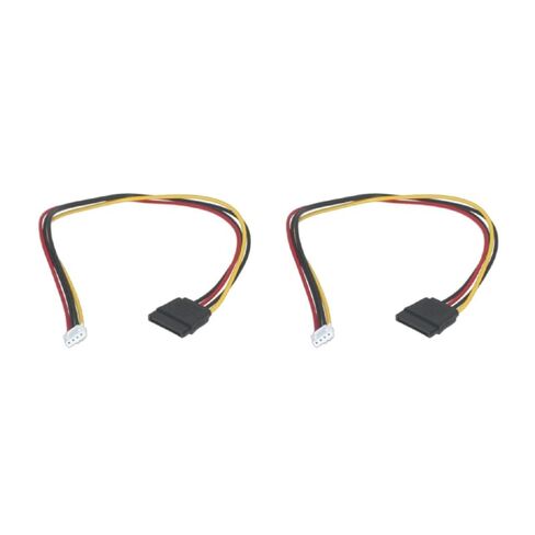 محرك الأقراص المرنة أنثى SATA 4-pin إلى محول أنثى 15-pin كابل بيانات الطاقة 7.87 بوصة للوحات الأم صغيرة الحجم ITX (عبوتان) in Kuwait