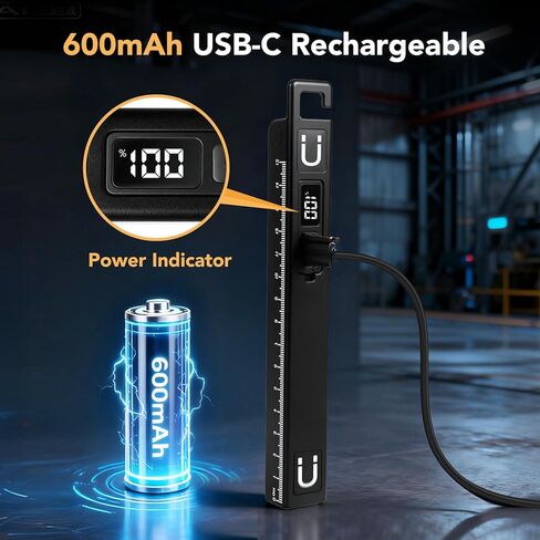 Rechargeable Work Light, LED Pen Work Light with 180° Rotate Foldable Design, Portable Work Lights Magnetic Back and Hook Work Flashlight for Car Repairing, 4 Lighting Modes, USB C Cable, Pack of 1 in Saudi Arabia