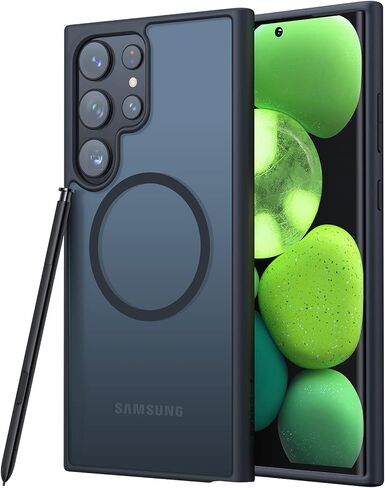 TORRAS for Samsung Galaxy S26 Ultra Case, [Military Grade Protection] [Fit for MagSafe] Shockproof Magnetic Translucent Classic Grippy DIY Button for Samsung S26 Ultra Case Slim, Black in Saudi Arabia