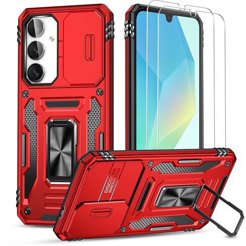 Ezanmull for Samsung Galaxy A17 5G Phone Case, [Military Grade Drop Protection] [Glass Screen Protector + Camera Lens Protector] Non-Slip Shockproof Case (Black) in Saudi Arabia