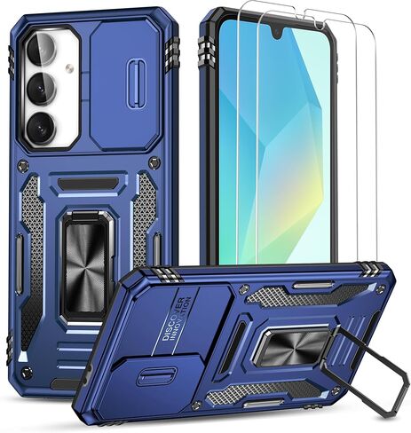 Ezanmull for Samsung Galaxy A17 5G Phone Case, [Military Grade Drop Protection] [Glass Screen Protector + Camera Lens Protector] Non-Slip Shockproof Case (Black) in Saudi Arabia