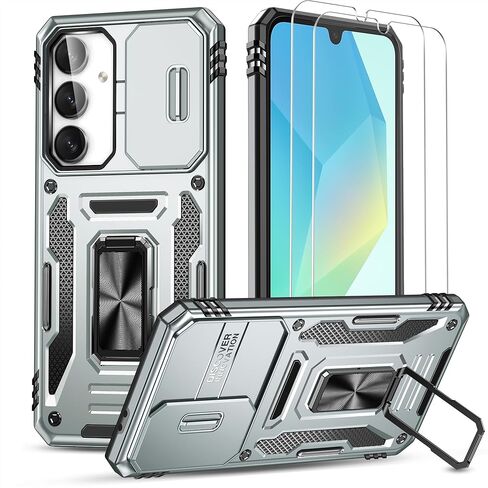 Ezanmull for Samsung Galaxy A17 5G Phone Case, [Military Grade Drop Protection] [Glass Screen Protector + Camera Lens Protector] Non-Slip Shockproof Case (Black) in Saudi Arabia