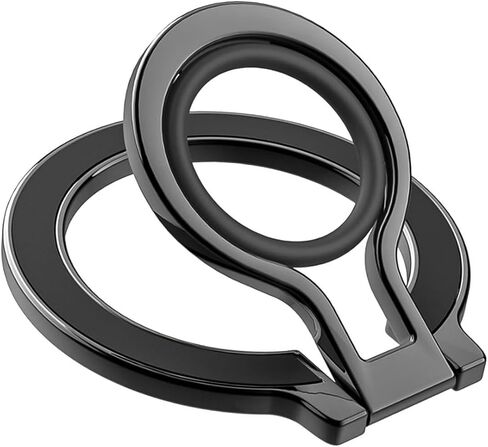 Slim Magnetic Phone Ring Holder for Magsafe, Lightweight Phone Finger Snap Grip Kickstand Accessories Compatible with iPhone Pixel, Portable Mini Phone Stand Works with Magnetic Car Mount in Saudi Arabia