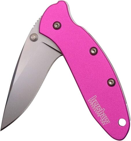 Kershaw Chive Pink Pocket Knife, 1.9" 420HC Steel Blade, 410 Stainless Steel Handle, Assisted Opening with Flipper, Small EDC in Saudi Arabia