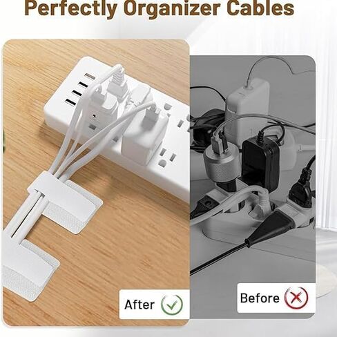 20 Pack Reusable Cable Clips - Multi-Scene Cord Management Organizers for Home Office Kitchen School in Saudi Arabia