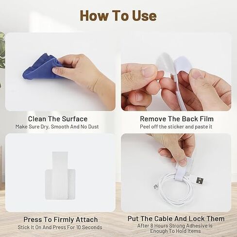 20 Pack Reusable Cable Clips - Multi-Scene Cord Management Organizers for Home Office Kitchen School in Saudi Arabia