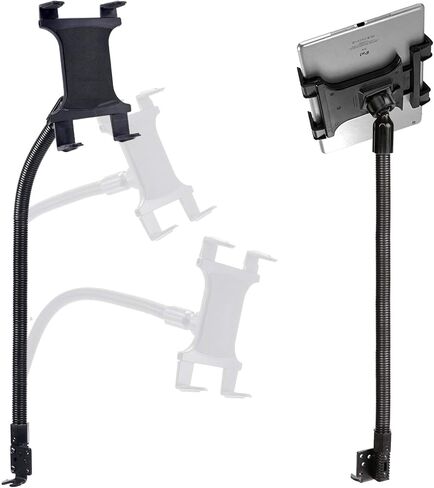 Heavy Duty Flexible 22“ Aluminum gooseneck ELD compliant car truck fleet floor seat bolt tablet mount for Apple iPad Air Pro Mini Microsoft Surface Pro/Book Lenovo Verizon 7 8 10 12 tablets in Saudi Arabia