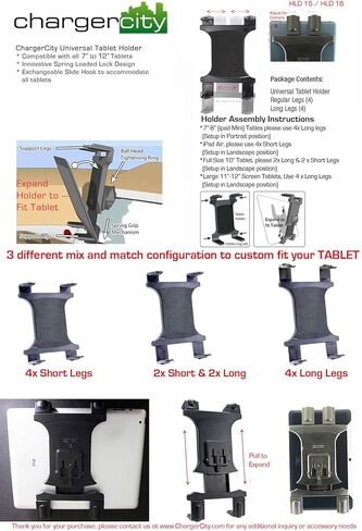 Heavy Duty Flexible 22“ Aluminum gooseneck ELD compliant car truck fleet floor seat bolt tablet mount for Apple iPad Air Pro Mini Microsoft Surface Pro/Book Lenovo Verizon 7 8 10 12 tablets in Saudi Arabia