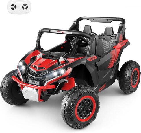 لعبة سيارة ركوب 24 فولت للأطفال الكبار من عمر 4 إلى 8 سنوات، XL Kids UTV بمقعدين مع جهاز تحكم عن بعد، مقعد واسع 20 بوصة، دفع رباعي/2WD، MP3 وUSB، 3 سرعات، تخزين، سيارات كهربائية قوية للأولاد والبنات، وردي in Kuwait