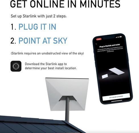 مجموعة أدوات الإنترنت عبر الأقمار الصناعية السكنية القياسية من STARLINK - تتضمن جهاز توجيه إضافي (الجيل 3) وحزمة كابل بطول 150 قدمًا in Kuwait