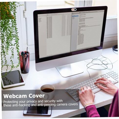 غطاء خصوصية الكاميرا من Mobestech مكون من 3 قطع - ملحقات الأجهزة اللوحية المنزلقة - غطاء كاميرا مزخرف بحجر الراين الأسود لأجهزة الكمبيوتر المحمول والكمبيوتر وكاميرا الويب in Kuwait