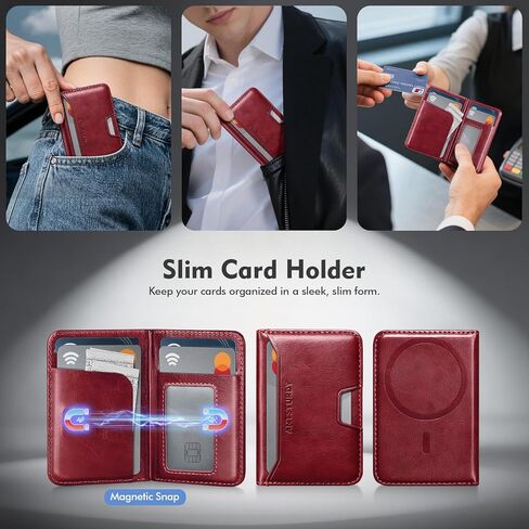 Antsturdy for Magsafe Wallet Stand with Holder,PU Leather RFID Blocking Card Holder,5 Card Slots,Strong Magnet Minimalist Flip Folio Kickstand for iPhone 17/16/15/14/13/12/Pro/Max/Plus/Air,White in Saudi Arabia