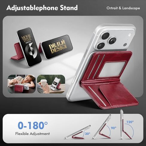 Antsturdy for Magsafe Wallet Stand with Holder,PU Leather RFID Blocking Card Holder,5 Card Slots,Strong Magnet Minimalist Flip Folio Kickstand for iPhone 17/16/15/14/13/12/Pro/Max/Plus/Air,White in Saudi Arabia