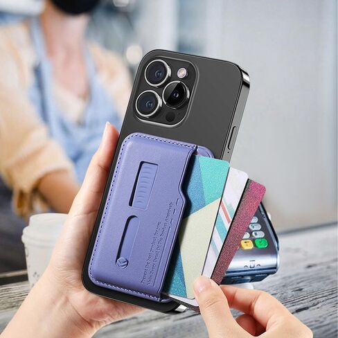 Magnetic Wallet,Wallet with 1 Card Slots, Card Holder forMobile phone with magnetic attachment, Fit 3 Cards in Saudi Arabia