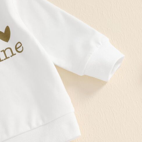 MAYUMMPY Baby Boy Girl Valentines Outfit Long Sleeve Heart Print Sweatshirt Sweatpants Toddler Sweatsuit Spring Clothes Set in Saudi Arabia