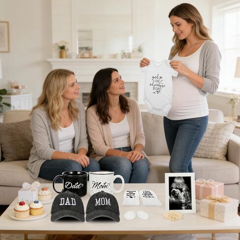 12 قطعة من هدايا الأم الجديدة، هدايا الآباء الجدد للأزواج، الكشف عن الجنس، توقع الآباء أن يكونوا حفل استقبال المولود الجديد، كوب الدب، عملة القرار، جوارب الطفل، مجموعة ملابس داخلية in Kuwait