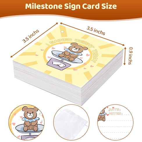 NICU Milestone Cards NICU Baby Essentials Gifts Card NICU Mom Must Haves Micro Preemie Celebrate for Coming Home Milestones Gifts Set（54PCS) in Saudi Arabia