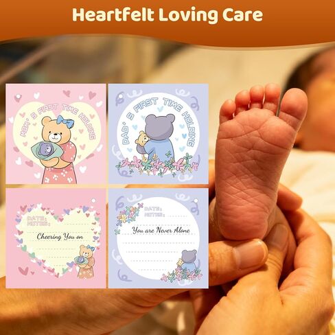 NICU Milestone Cards NICU Baby Essentials Gifts Card NICU Mom Must Haves Micro Preemie Celebrate for Coming Home Milestones Gifts Set（54PCS) in Saudi Arabia
