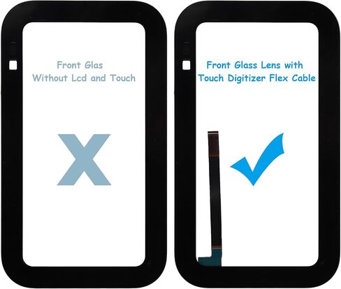 زجاج أمامي (بدون شاشة LCD) متوافق مع جهاز Echo Show 5 (الجيل الثالث) H97N6S TP Touch مقاس 5.5 بوصة مع الأدوات in Kuwait