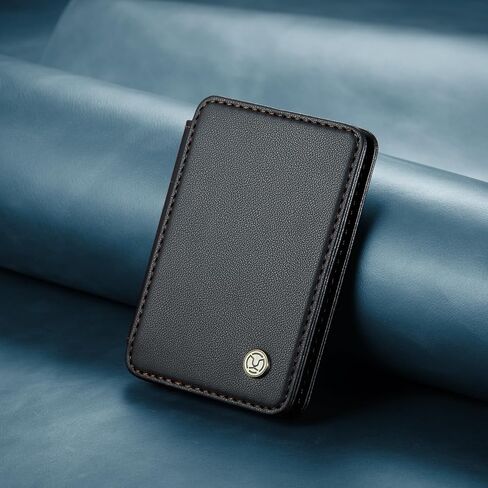 4 Cards Holder with Stand，RFID Blocking Leather，Strong Magnet Minimalist Phone Wallet for i Phone 12/13/14/15/16/17 Pro/Max/Plus Series(Black) in Saudi Arabia