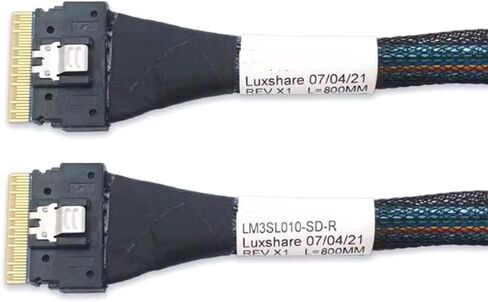 كابل PCIe 4.0 SlimSAS SFF8654 عالي السرعة 8i إلى 8i 9500 Series NVMe متوفر محول بطاقة فيديو خارجي 0.5 متر in Kuwait