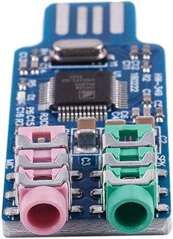 4 قطع بطاقة صوت USB مجانية للسائق CM108 شريحة بطاقة صوت USB باللون الأزرق in Kuwait