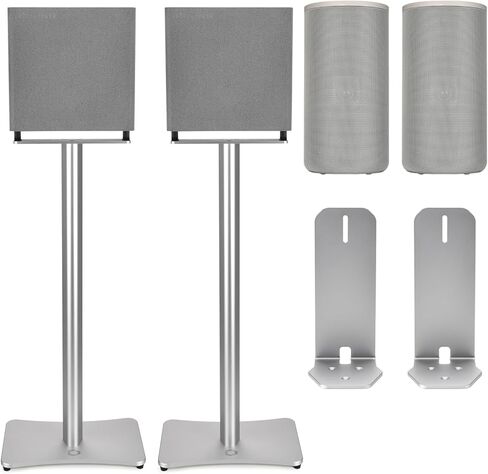 2 Pcs Speaker Stands for Sony BRAVIA Theater Quad 16-Speaker, for Sony HT-A9 Speaker, for Sony SA-RS5 Wireless Rear Speakers, Aluminum AlloyThickened and Stable, Hidden Wire Trough (Stand only) in Kuwait
