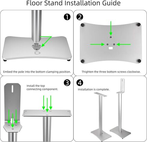 2 Pcs Speaker Stands for Sony BRAVIA Theater Quad 16-Speaker, for Sony HT-A9 Speaker, for Sony SA-RS5 Wireless Rear Speakers, Aluminum AlloyThickened and Stable, Hidden Wire Trough (Stand only) in Kuwait