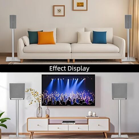 2 Pcs Speaker Stands for Sony BRAVIA Theater Quad 16-Speaker, for Sony HT-A9 Speaker, for Sony SA-RS5 Wireless Rear Speakers, Aluminum AlloyThickened and Stable, Hidden Wire Trough (Stand only) in Kuwait