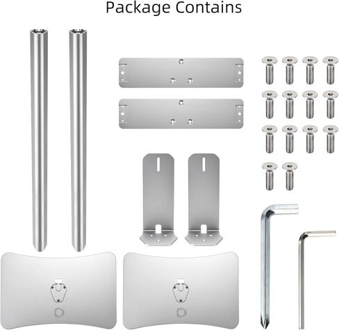 2 Pcs Speaker Stands for Sony BRAVIA Theater Quad 16-Speaker, for Sony HT-A9 Speaker, for Sony SA-RS5 Wireless Rear Speakers, Aluminum AlloyThickened and Stable, Hidden Wire Trough (Stand only) in Kuwait