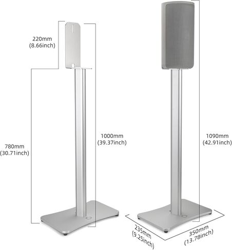 2 Pcs Speaker Stands for Sony BRAVIA Theater Quad 16-Speaker, for Sony HT-A9 Speaker, for Sony SA-RS5 Wireless Rear Speakers, Aluminum AlloyThickened and Stable, Hidden Wire Trough (Stand only) in Kuwait