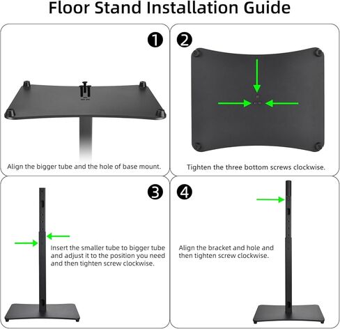 حافظة حامل رفع قابلة للتعديل لـ JBL PartyBox 520/320/ 310/110/ 100/ Club 120 مكبر صوت محمول للحفلات، قاعدة ثقيلة جميع المعادن البناء عمود مكبر الصوت (أسود) in Kuwait