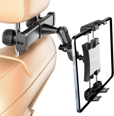 OHLPRO Headrest Tablet Holder for Car Back Seat iPad Car Mount with 360° Adjustable Arm, Road Trip Essentials for Kids or Adults Accessories–Fits for 5"-13" Tablets iPad Galaxy Tab Fire HD+ Switch in Saudi Arabia