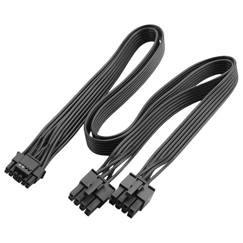 كابل 16AWG اثنين من 8Pin إلى 16Pin 12VHPWR بتصميم مسطح PCIE 5.0 لسهولة إدارة الكابلات وكابل PSUs بكفاءة التبريد in Kuwait