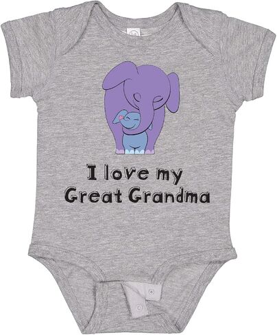 inktastic I Love My Great Grandma Elephant Baby Bodysuit in Saudi Arabia