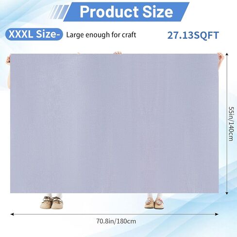 Drydiet 55x70 Inch Extra Large Craft Mat for Painting - Lightweight Nonstick Nonslip Oilproof Waterproof Floor Pad, Machine Washable & Rollable(Gray, Plain) in Saudi Arabia