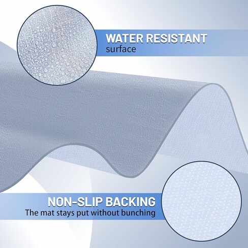 Drydiet 55x70 Inch Extra Large Craft Mat for Painting - Lightweight Nonstick Nonslip Oilproof Waterproof Floor Pad, Machine Washable & Rollable(Gray, Plain) in Saudi Arabia