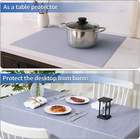 Drydiet 55x70 Inch Extra Large Craft Mat for Painting - Lightweight Nonstick Nonslip Oilproof Waterproof Floor Pad, Machine Washable & Rollable(Gray, Plain) in Saudi Arabia