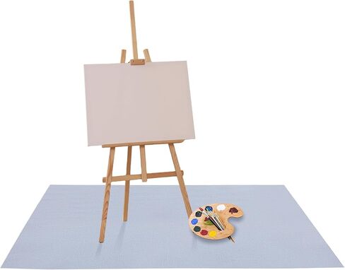 Drydiet 55x70 Inch Extra Large Craft Mat for Painting - Lightweight Nonstick Nonslip Oilproof Waterproof Floor Pad, Machine Washable & Rollable(Gray, Plain) in Saudi Arabia
