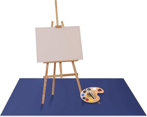Drydiet 55x70 Inch Extra Large Craft Mat for Painting - Lightweight Nonstick Nonslip Oilproof Waterproof Floor Pad, Machine Washable & Rollable(Gray, Plain) in Saudi Arabia