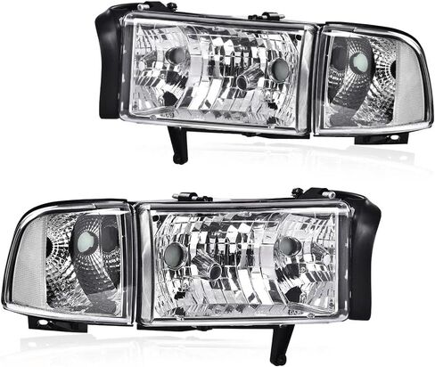 LED DRL Headlights Assembly Compatible with Chevy Silverado Avalanche 2003-2006 1500 2500 3500&HD Driver and Passenger Side, Smoky lens Black Housing Clear Reflector in Saudi Arabia