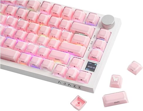 EPOMAKER Lusterfly Jelly Keycaps Set - 123 Keys Double-Shot Laser Engraved, MDA Profile, ABS+PC, Non-Shine-Through, MX-Compatible for 61/68/84/87/98/100/104-Key Mechanical Keyboard (Blue) in Saudi Arabia