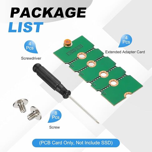 PATIKIL M2 NVME SSD Extended Adapter Card Transfer 2230 2242 2260 2280, 4Pcs M.2 Extension Adapter Change to Long Size with Screwdrivers for Home Office Internet Cafes, Green in Saudi Arabia