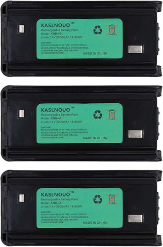 3-Pack 2000mAh NX-1300 Battery Replacement for Kenwood KNB-45L NX-1200 TK-2200 TK-2400 NX-1202AV NX-1302AU NX240 NX340 7.4V Li-ion in Saudi Arabia