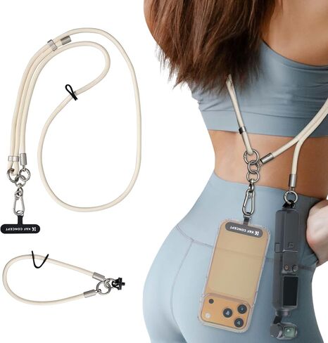 K&F CONCEPT 2-in-1 Phone Lanyard Crossbody with 1/4" Screw, Adjustable Anti Theft Crossbody Strap Compatible for DJI Osmo in Saudi Arabia