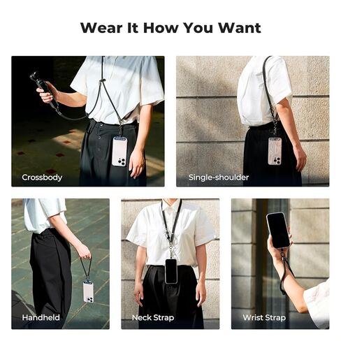 K&F CONCEPT 2-in-1 Phone Lanyard Crossbody with 1/4" Screw, Adjustable Anti Theft Crossbody Strap Compatible for DJI Osmo in Saudi Arabia
